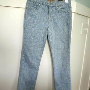 Nine West Vintage America Collection boho floral print cropped jeans